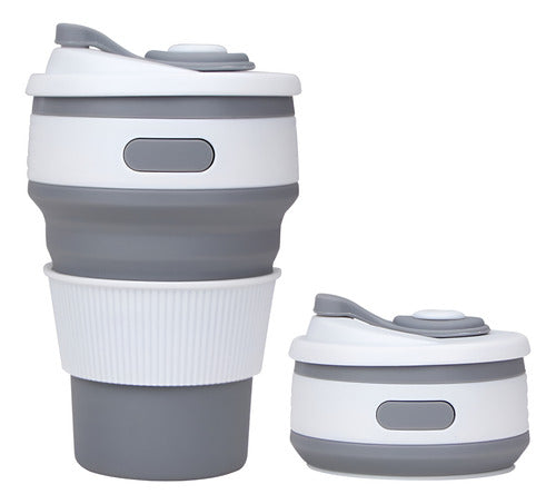 Vaso Plegable De Silicona Flexible 350ml Portátil Jarra Taza