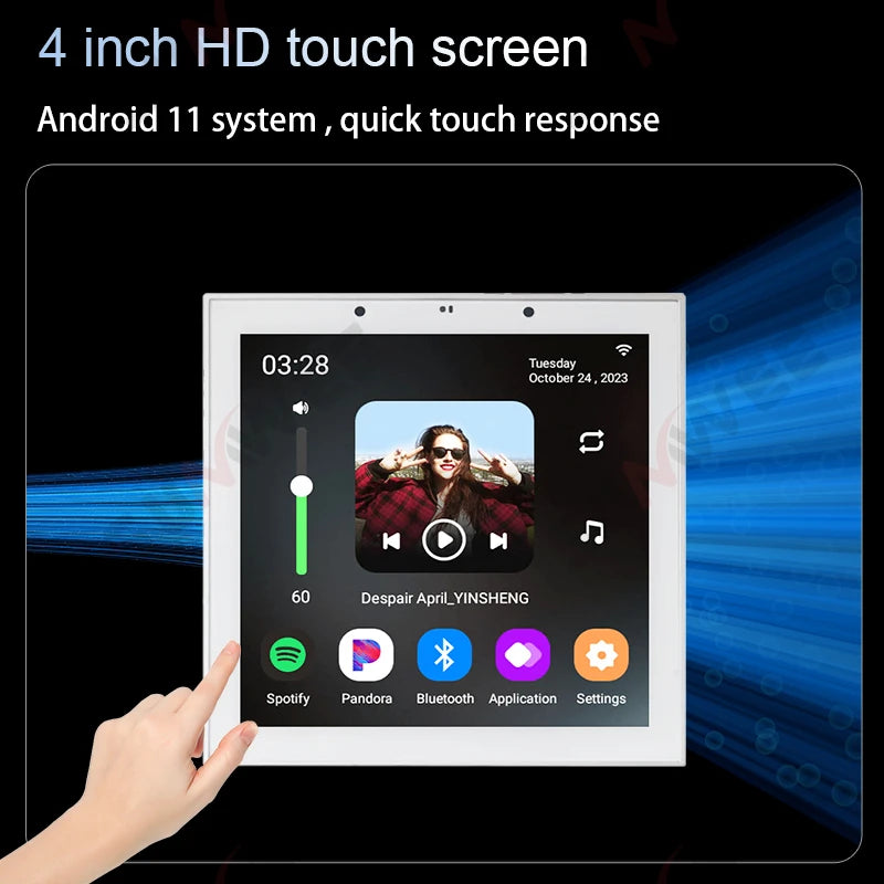Smart Audio System TUYA Home Sound in Wall Amplifier Android 11 system WiFi Bluetooths Amp with Stereo Ceiling Speaker Kit Hotel
