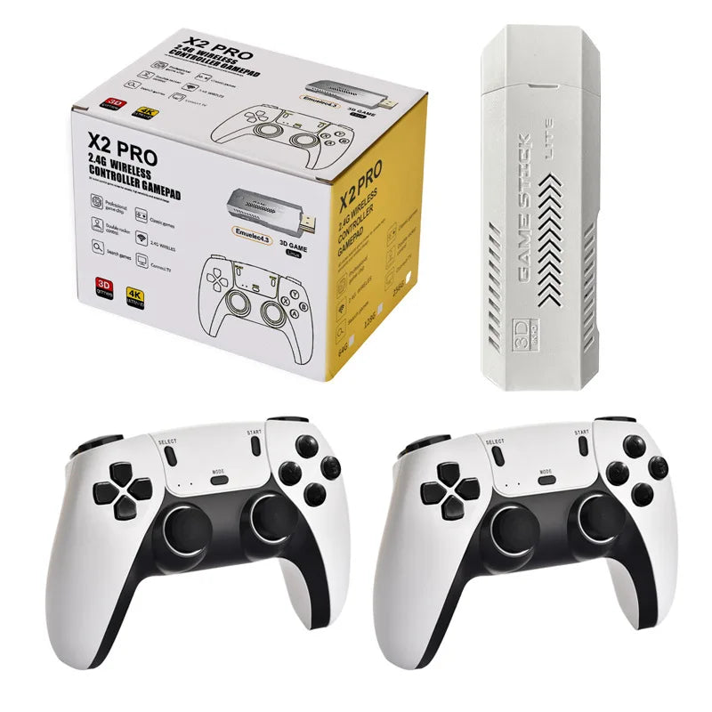 X2 PRO Retro Game console 4K 3D home gaming arcade wireless retro TV Home game console GD10 Game Stick For PSP PS1 GBA 