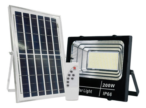 Reflector Led 200w Panel Solar Control Remoto Ip66 Exterior