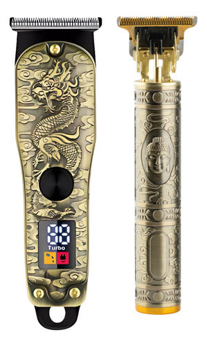 Kit Maquina De Cortar Pelo Cabello Patillera Barba Barberia