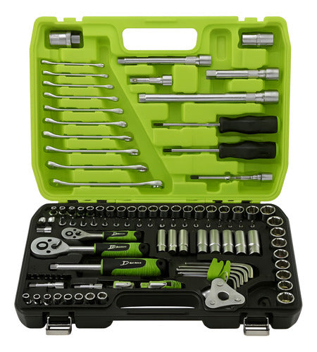 Set Juego De Herramientas Llaves Tubo 121 Piezas Estuche