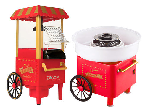 Combo Dulce Pochoclera Eléctrica Y Fabrica Algodón De Azúcar